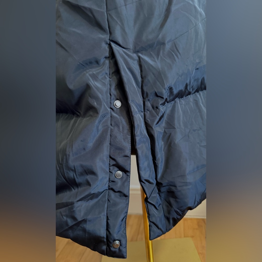 Zara Women's Black Long Down Hooded Puffer Coat - Water/Wind Res - Size: M - Picture 9 of 14